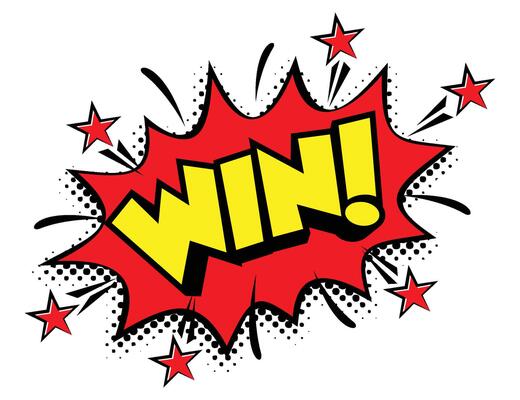 win explosion speech bubble