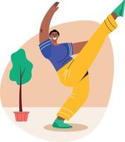 Solo dancer performance illustration in flat style vector