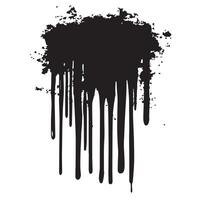 Monochrome Dripping Ink Abstract Pattern with a Gritty Aesthetic vector
