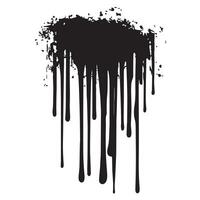 Organic Abstract Black Dripping Texture with a Chaotic Ink Effect vector