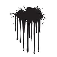 Raw and Fluid Black Dripping Pattern with a Gritty Grunge Look vector