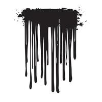 Fluid and Messy Black Dripping Pattern with a Grunge Feel vector