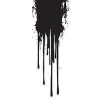 Expressive Ink-Splattered Black Dripping Pattern with a Gritty Edge vector