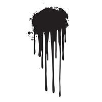 Bold Urban Black Dripping Pattern with Distressed Features vector