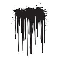 Ink Spill Black Dripping Design with a Smudged Appearance vector