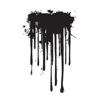 Artistic Chaos Black Dripping Pattern with a Rough Appeal vector