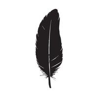 Handcrafted Black Feather Illustration with a Rough Texture vector