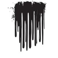 Ink Dripped Black Abstract Pattern with a Grunge Look vector