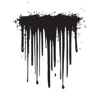 Abstract Black Dripping Pattern with Grunge Texture vector