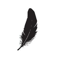 Free-Flowing Black Feather Sketch with an Artistic Edge vector