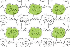 Unique design featuring stylized trees with a green accent on a white background vector