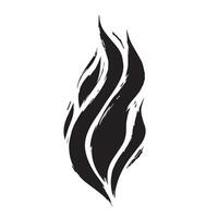 Fierce Energy Black Flame with a Raw Edge vector
