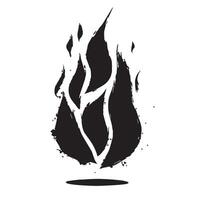 Abstract Heat Black Flame with a Distressed Style vector