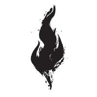 Dark Ember Black Flame with a Distressed Look vector