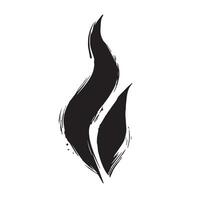 Intense Fire Symbol with Dark Grunge Texture vector