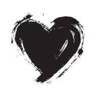 Artistic Black Heart with a Punk Edge vector
