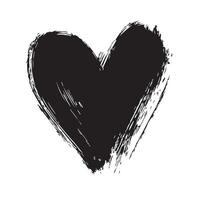 Abstract Love Heart in Bold Ink Strokes vector