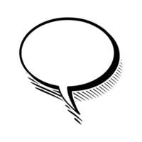 Elegant Line Art Dialogue Bubble with Shadow vector