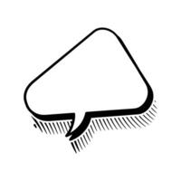 Simple Dialogue Bubble with Outline Shadow Illustration vector
