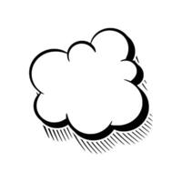 Elegant Line Art Chat Bubble with Shadow for Web vector