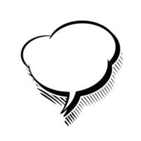 Clean Dialogue Bubble with Outline Shadow Graphic vector