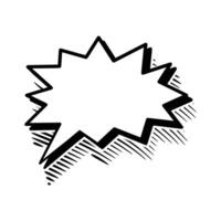 Blank Chat Bubble with Outline Shadow Line Art vector