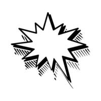 Elegant Line Art Speech Bubble with Shadow vector