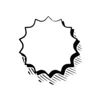 Line Art Thought Bubble with Shadow Effect vector
