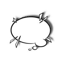 Modern Speech Bubble with Halftone Shadow for Advertisements vector