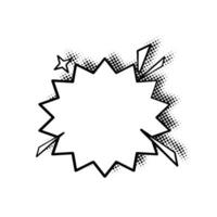 Versatile Line Art Chat Bubble with Halftone Shadow for Websites vector