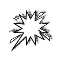 Elegant Line Art Thought Bubble with Halftone Shadow vector