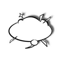 Clean Speech Bubble with Halftone Shadow for Presentations vector