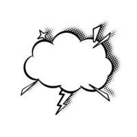 Modern Dialogue Bubble with Halftone Shadow Illustration vector