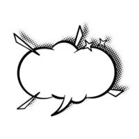 Minimalist Speech Bubble with Halftone Effect vector