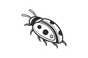 ladybug line art vector