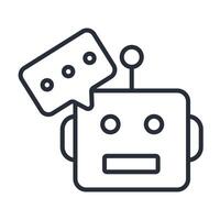 Chatbot icon. .Editable stroke.linear style sign for use web design,logo.Symbol illustration. vector