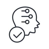 Face recognition icon. .Editable stroke.linear style sign for use web design,logo.Symbol illustration. vector