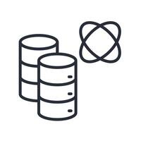 Data Science icon. .Editable stroke.linear style sign for use web design,logo.Symbol illustration. vector