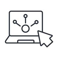 Digital icon. .Editable stroke.linear style sign for use web design,logo.Symbol illustration. vector