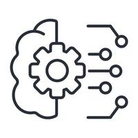 deep learning icon. .Editable stroke.linear style sign for use web design,logo.Symbol illustration. vector