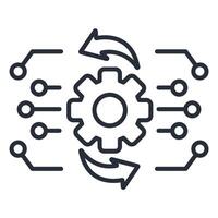 Algorithm icon. .Editable stroke.linear style sign for use web design,logo.Symbol illustration. vector