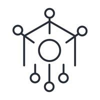 Neural network icon. .Editable stroke.linear style sign for use web design,logo.Symbol illustration. vector