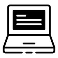 A laptop computer icon on a white background vector
