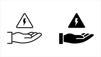lightning icon set vector
