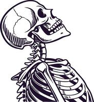 Skeleton with a broken neck vector