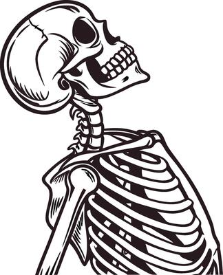 Skeleton with a skeleton head