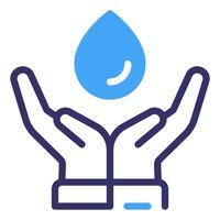 Water drop icon illustration vector
