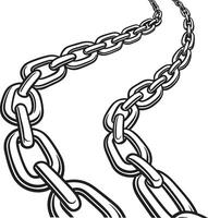 black Chain of links vector