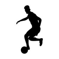 American football players isolated. American football player illustration. football player kick and dribble. vector
