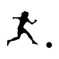 Abstract wireframe silhouette of a soccer vector